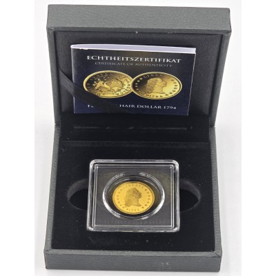 Flowing Hair dollar 1794 1/1000 Oz .999 Gold Coin 2024