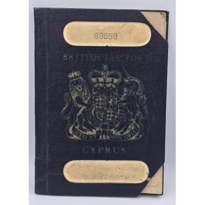 CYPRUS 1957 ISSUE BRITISH ADMINISTRATION PASSPORT CANCELLED