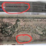 CYPRUS 10 POUNDS 1977 BANKNOTE PMG 58 p48a ERROR WORLD BANKNOTES