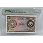 CYPRUS ONE POUND BANKNOTE 1961 PMG 58 P39a WORLD BANKNOTES