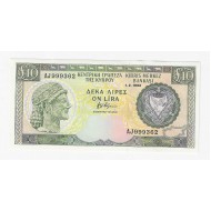 CYPRUS 10 Pounds banknote 1992 UNC p55a