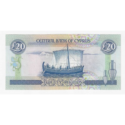 CYPRUS 20 POUNDS 1993 BANKNOTE GEM UNC p56b