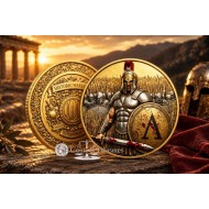 Historic Warriors Spartan Army 5 oz Colorized Copper 999 Coin