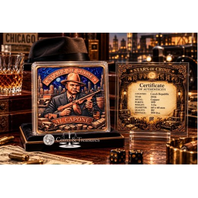 AL CAPONE Stars of Crime 5 Oz 999 Copper Bar 2026