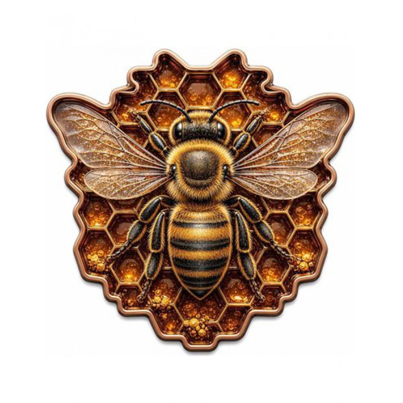 HONEY QUEEN BEE Shaped 1 Oz 999 Copper Medal 2026 GOLD AND SILVER BULLION