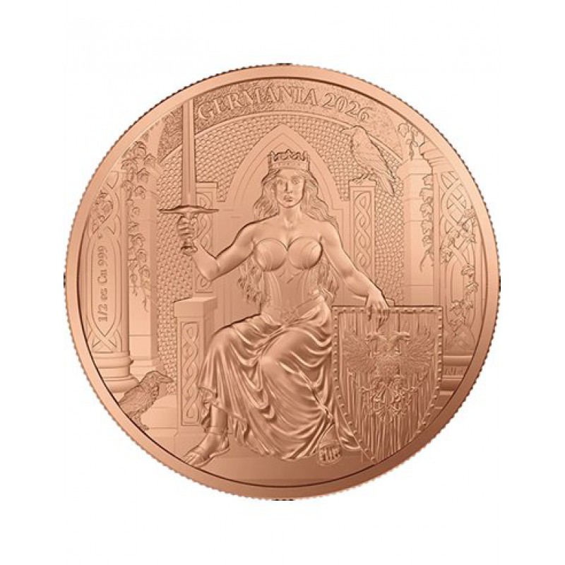 LADY GERMANIA 1/2 Oz Copper Round Germania 2026 GOLD AND SILVER BULLION