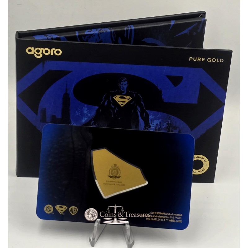 Niue 2026 Superman 0,1 gr Fractional Pure Gold 999.9 sealed GOLD AND SILVER BULLION