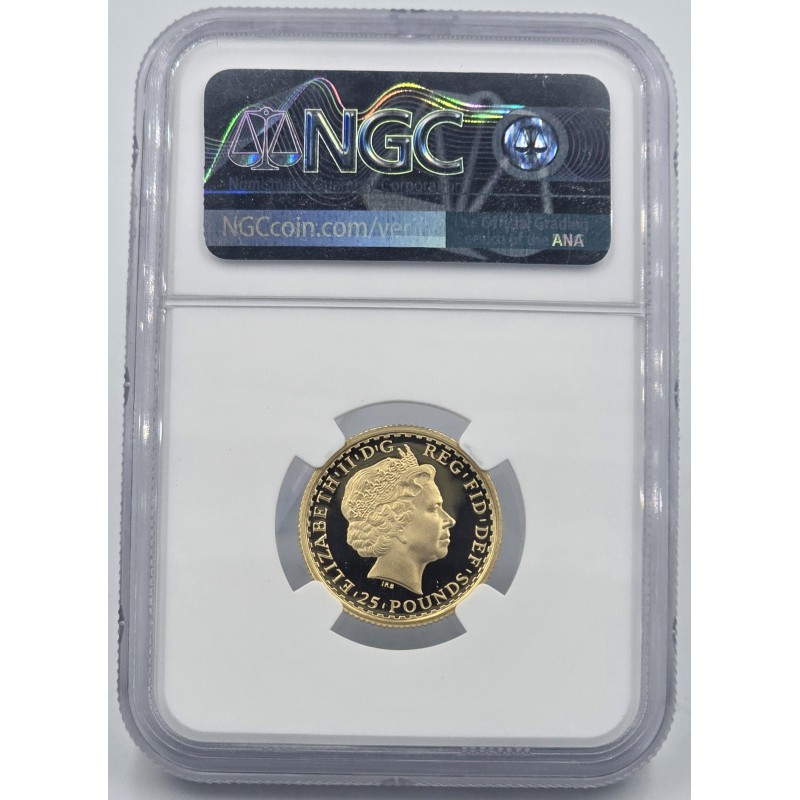 UK Great Britain 2003 Gold Proof 25 P Britannia NGC PF70 UC POP 1 WORLD COINS