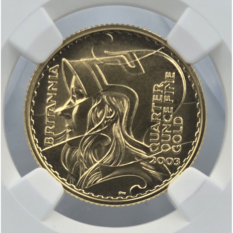 UK Great Britain 2003 Gold Proof 25 P Britannia NGC PF70 UC POP 1 WORLD COINS