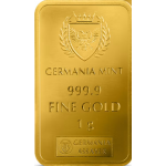 Germania Mint Pure Gold bar 999.9 1 gr American Independence GOLD AND SILVER BULLION