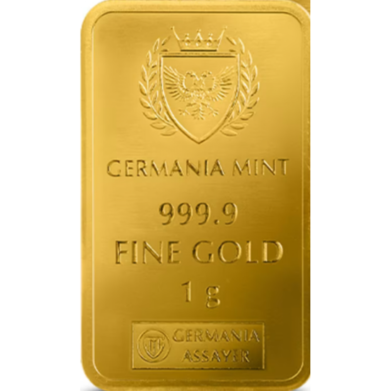 Germania Mint Pure Gold bar 999.9 1 gr American Independence GOLD AND SILVER BULLION