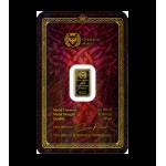 Gods of Germania Frigg 1/100 oz Pure Gold bar 999.9 sealed in Blister pack GOLD AND SILVER BULLION