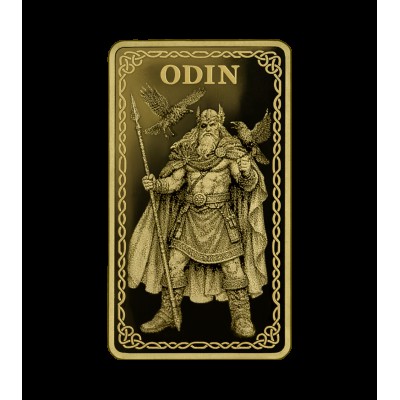 Gods of Germania Odin 1/100 oz Pure Gold bar 999.9 sealed in Blister pack
