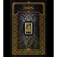 Gods of Germania Odin 1/100 oz Pure Gold bar 999.9 sealed in Blister pack