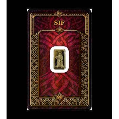 Gods of Germania Sif 1/100 oz Pure Gold bar 999.9