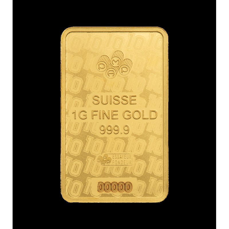 Gold bar Au 999.9 PAMP Maradona 1g Pure Gold bar in Blister pack GOLD AND SILVER BULLION