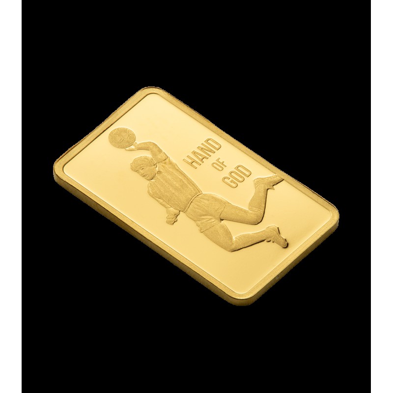 Gold bar Au 999.9 PAMP Maradona 1g Pure Gold bar in Blister pack GOLD AND SILVER BULLION