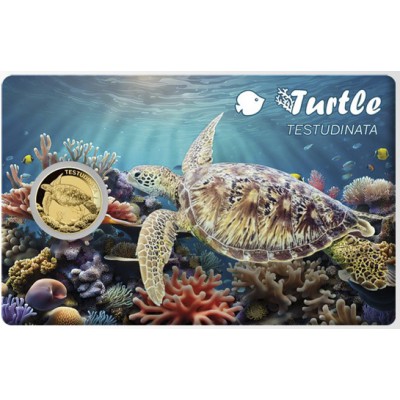 Sea Turtle 1/1000 Oz Gold coin medal 999