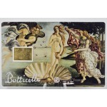 BIRTH OF VENUS Botticelli 1/1000 Oz .999 Gold in Coin card 2023 GOLD AND SILVER BULLION
