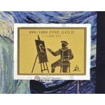 Vincent Van Gogh Collage 1/1000 Oz 999 Gold in Coin card GOLD AND SILVER BULLION