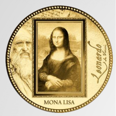 Da Vinci Mona Lisa 1/200 Oz Gold .999 coin