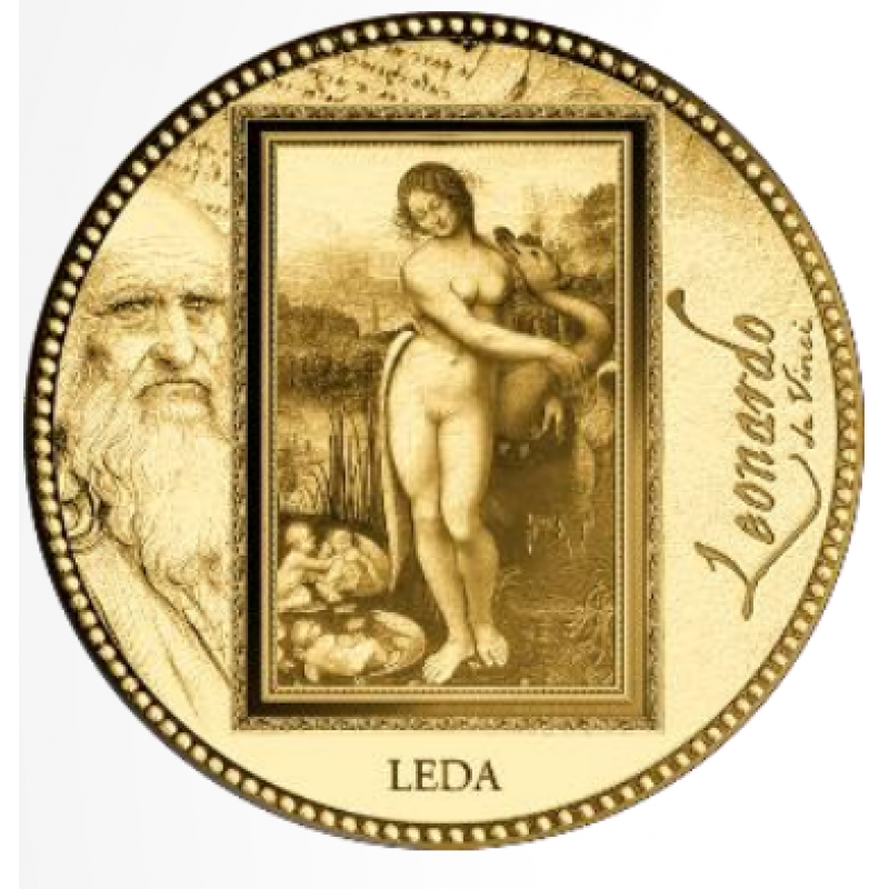 Da Vinci Leda and the Swan 1/200 Oz Gold .999 coin GOLD AND SILVER BULLION