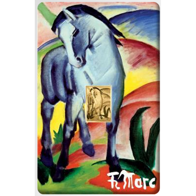 Franz Marc Blue Horse 1/1000 Oz Gold Coin 3000 Francs Chad 2024 GOLD AND SILVER BULLION