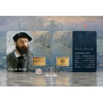 Claude Monet Collage 1/1000 Oz .999 Gold in Coin card GOLD AND SILVER BULLION