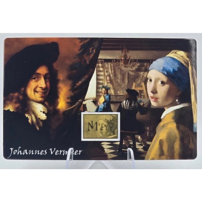 Johannes Vermeer Collage 1/1000 Oz .999 Gold in Coin card