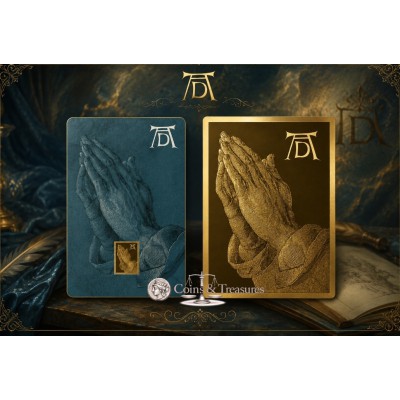 PRAYING HANDS Albrecht Durer 1/1000 Oz Gold Coin 3000 Francs