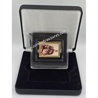Michelangelo Separation of land from sea 1/200 Oz Gold .999 coin