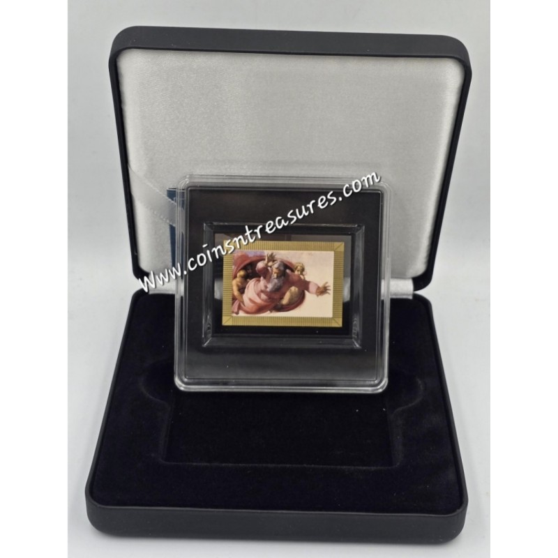 Michelangelo Separation of land from sea 1/200 Oz Gold .999 coin GOLD AND SILVER BULLION