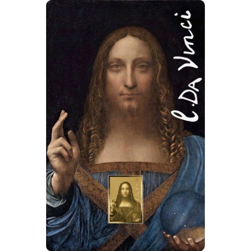 Salvator Mundi Da Vinci 1/1000 Oz Gold .999 Coin Chad GOLD AND SILVER BULLION