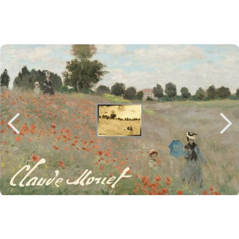 Monet the Poppy Field near Argenteuil 1/1000 Oz Gold Coin GOLD AND SILVER BULLION