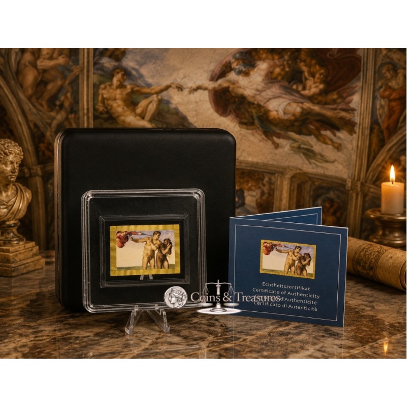 Michelangelo banishment from the Garden of Eden 1/200 Oz Gold .999 coin Tokelau 2 dollars GOLD AND SILVER BULLION