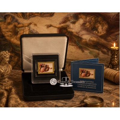 Michelangelo Separation of land from sea 1/200 Oz Gold .999 coin
