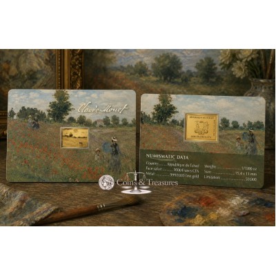 Monet the Poppy Field near Argenteuil 1/1000 Oz Gold Coin