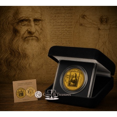 Da Vinci Mona Lisa 1/200 Oz Gold .999 coin