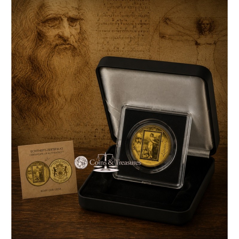Da Vinci Leda and the Swan 1/200 Oz Gold .999 coin GOLD AND SILVER BULLION