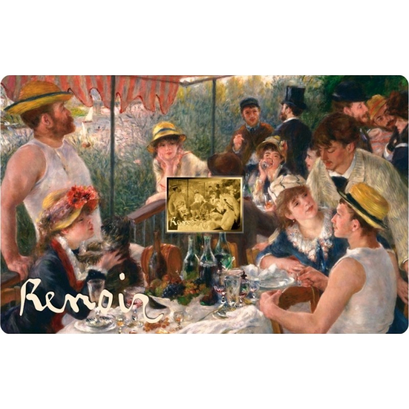 Renoir The Rowers Breakfast 1/1000 Oz Gold Coin 3000 Francs Chad 2024 GOLD AND SILVER BULLION