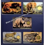 African Animals Big 5 collection 1/1000 Oz .999 Gold coins Album GOLD AND SILVER BULLION