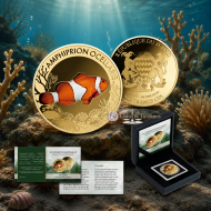 CLOWNFISH Nemo coral sea fish 1/1000 Oz Gold Coin