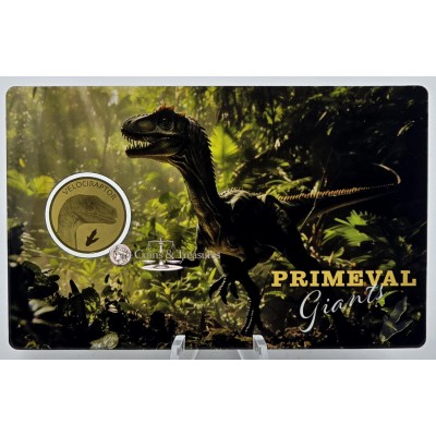 Velociraptor Dinosaur Primeval Giants 1/1000 Oz Gold Coin