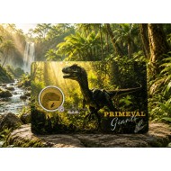 Velociraptor Dinosaur Primeval Giants 1/1000 Oz Gold Coin