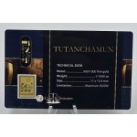 TUTANCHAMUN 1/1000 Oz .999 Gold in Coin card GOLD AND SILVER BULLION
