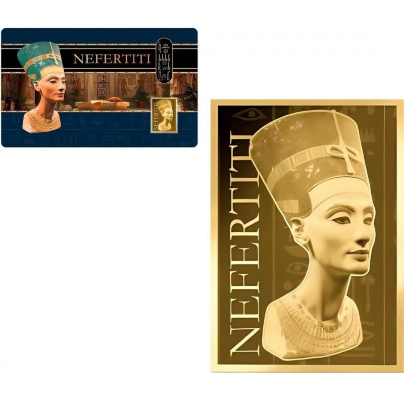 NEFERTITI 1/1000 Oz .999 Gold in Coin card  GOLD AND SILVER BULLION