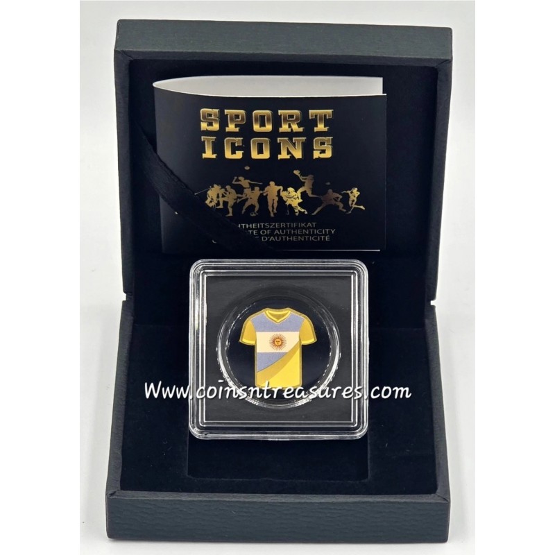 Argentina Golden Football Jersey 1/1000 Oz Gold Coin GOLD AND SILVER BULLION