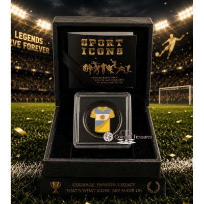 Argentina Golden Football Jersey 1/1000 Oz Gold Coin