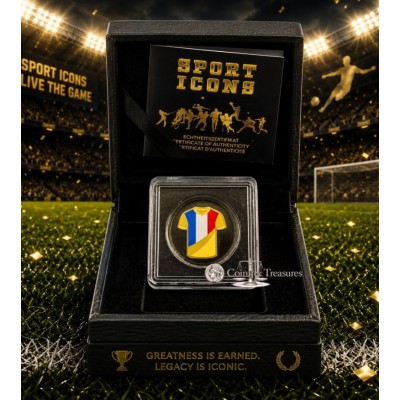 France Golden Football Jersey 1/1000 Oz Gold Coin