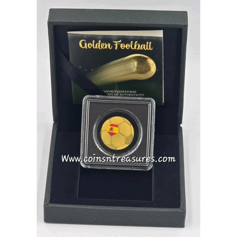 Spain Golden Football 1/1000 Oz Gold Coin GOLD AND SILVER BULLION